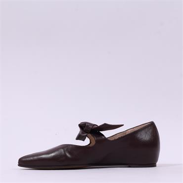 Wonders Triana Hidden Wedge Bow Pump - Brown Leather